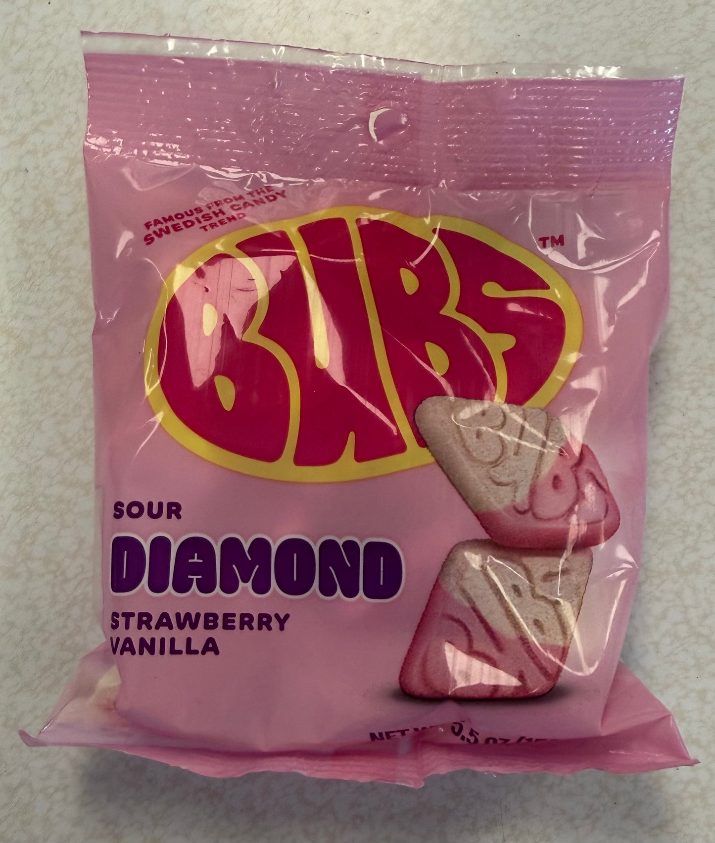 Bubs sour diamond strawberry vanilla