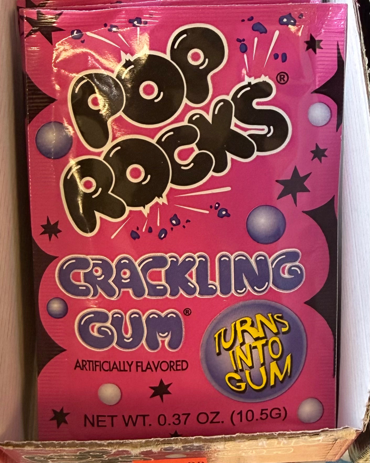 Pop rocks crackling gum