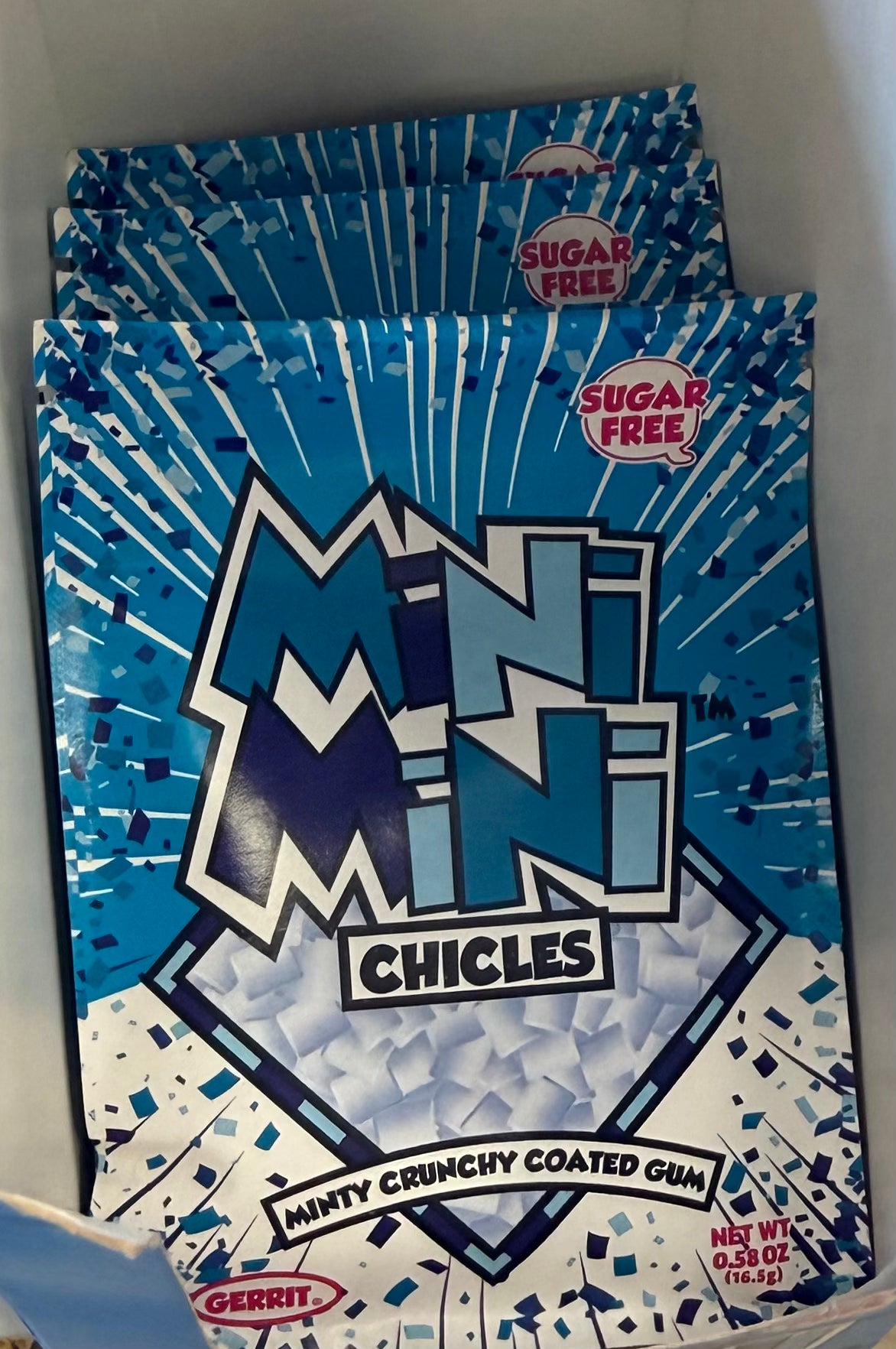 Mini mini chicles sugar free