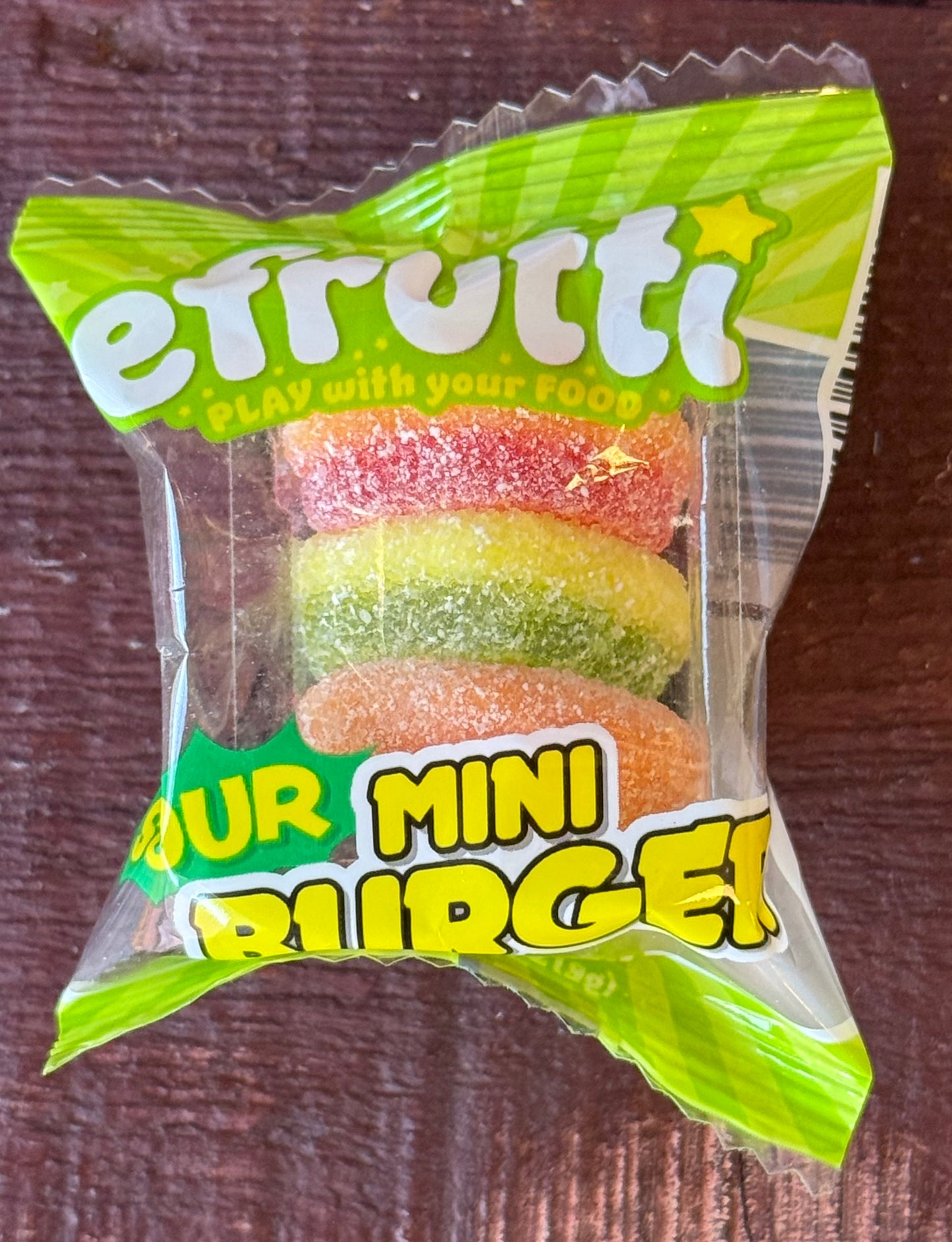 Efrutti sour mini burger gummi candy
