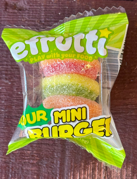 Efrutti sour mini burger gummi candy