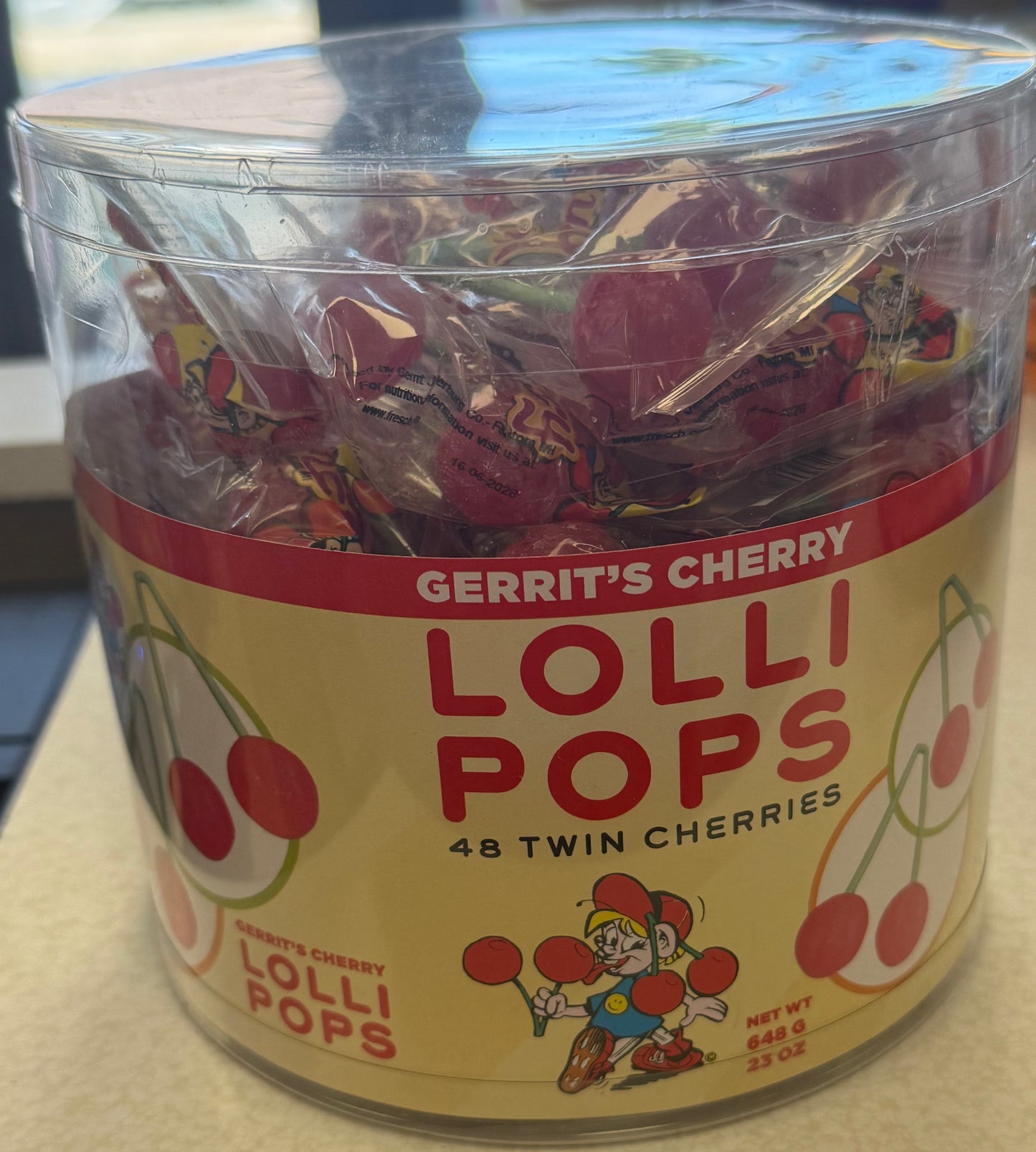 Twin Cherries lollipops