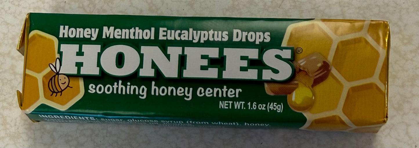 Honees honey menthol eucalyptus drops