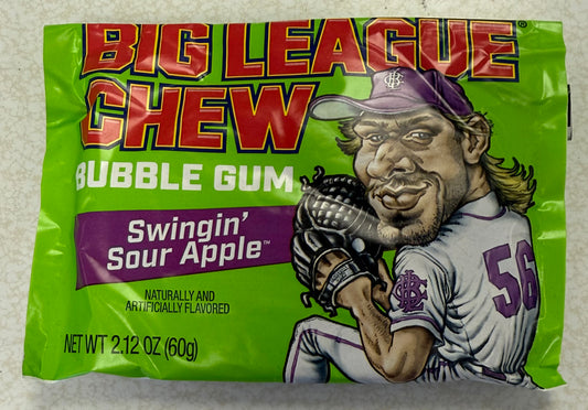 Big league chew swingin’ sour apple