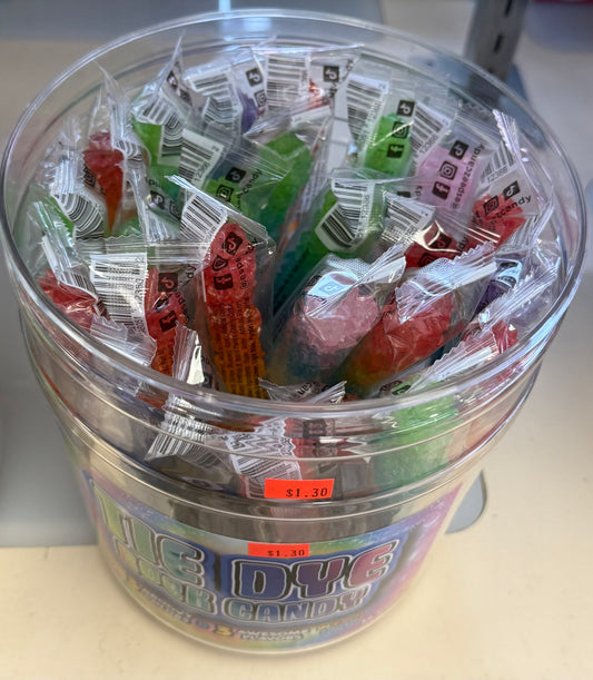 Tie dye rock candy