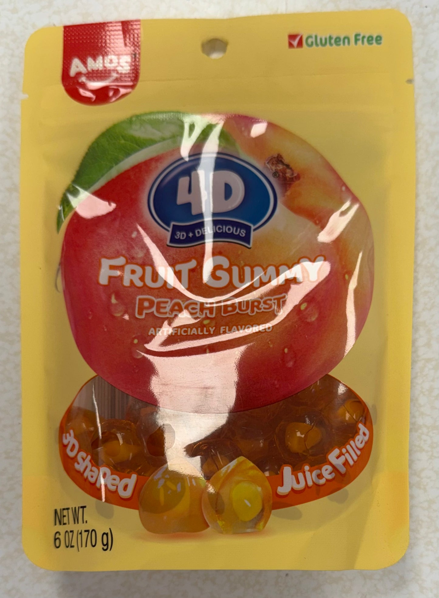 4D fruit gummy peach burst