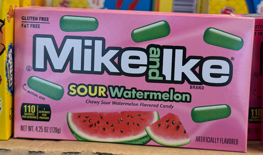 Mike and Ike sour watermelon theatre box