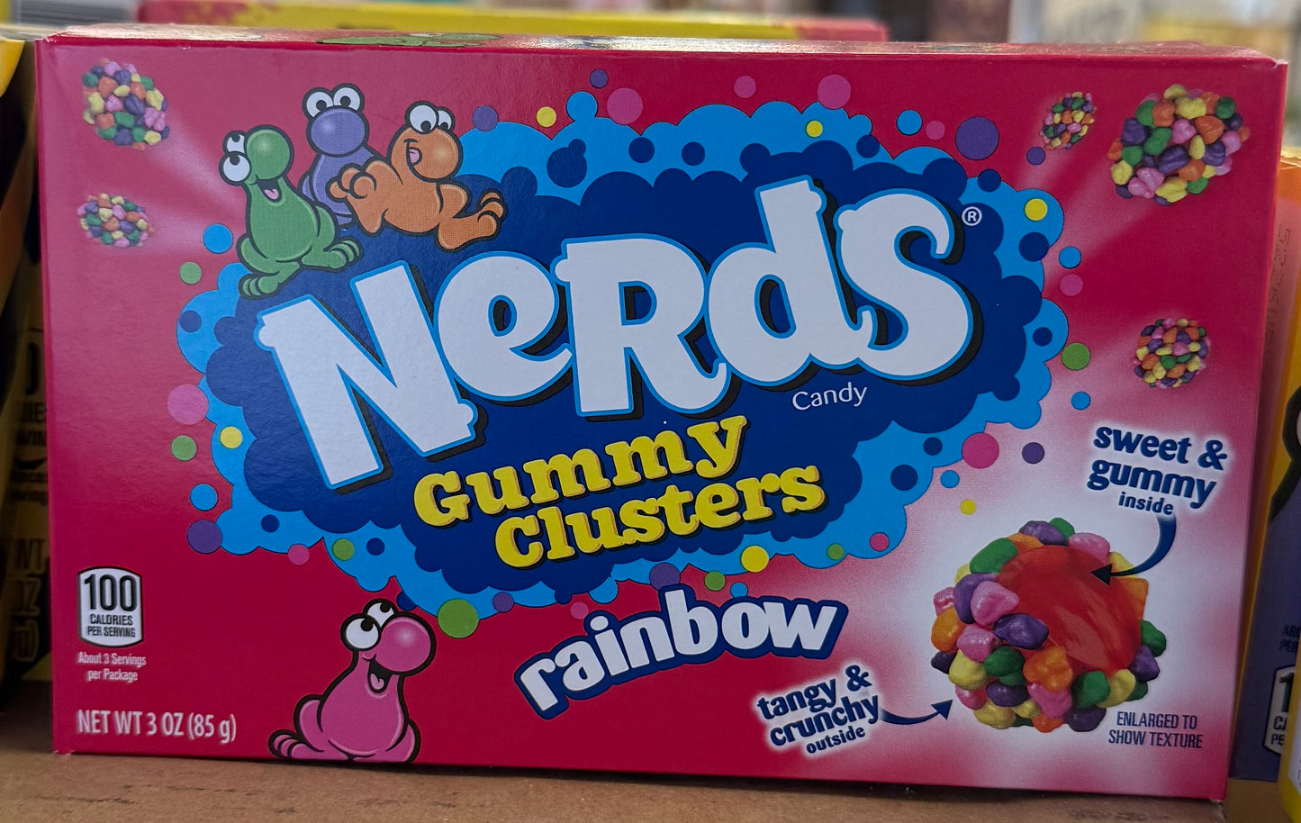 Nerds gummy clusters rainbow theatre box