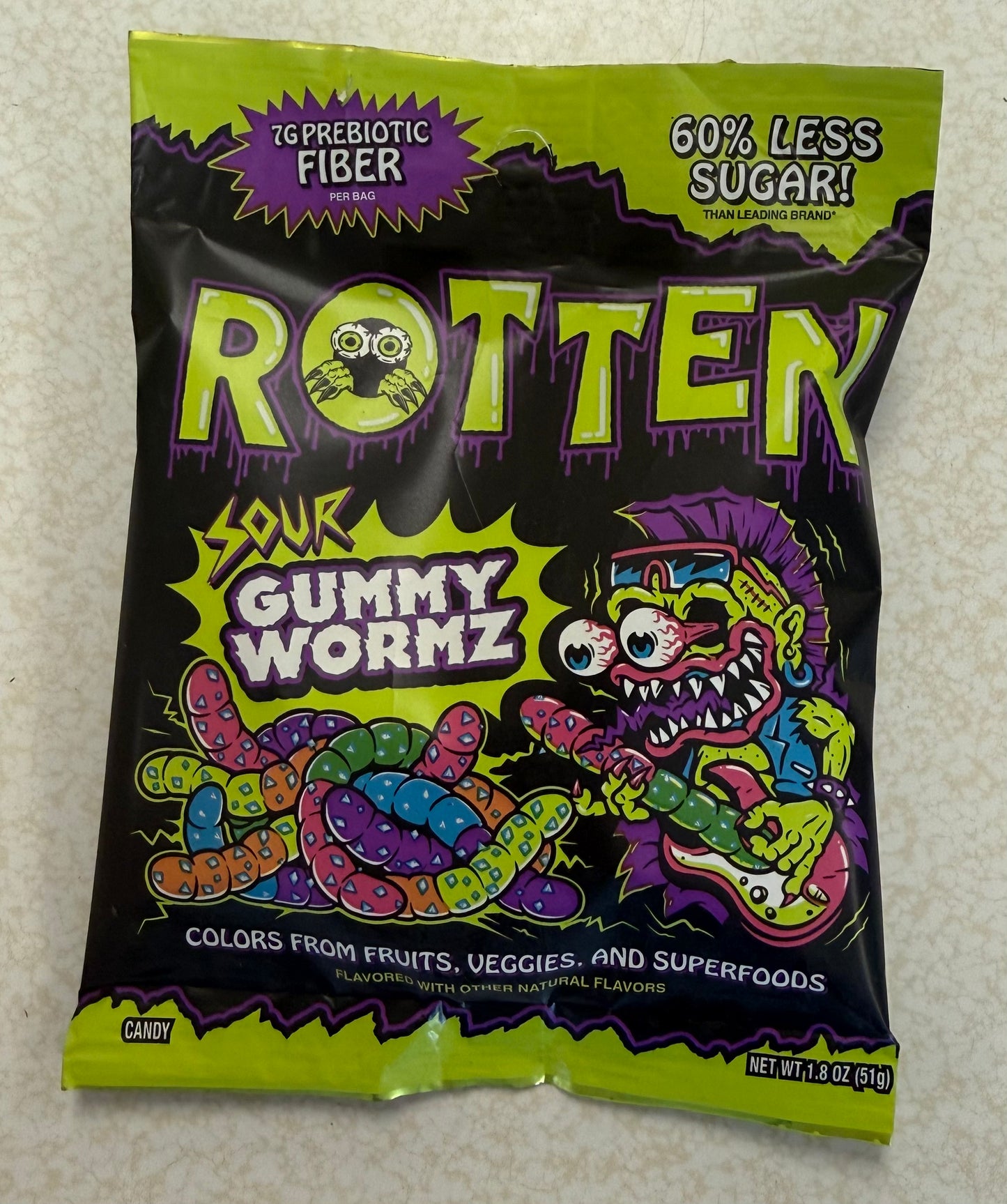 Rotten sour gummy worms