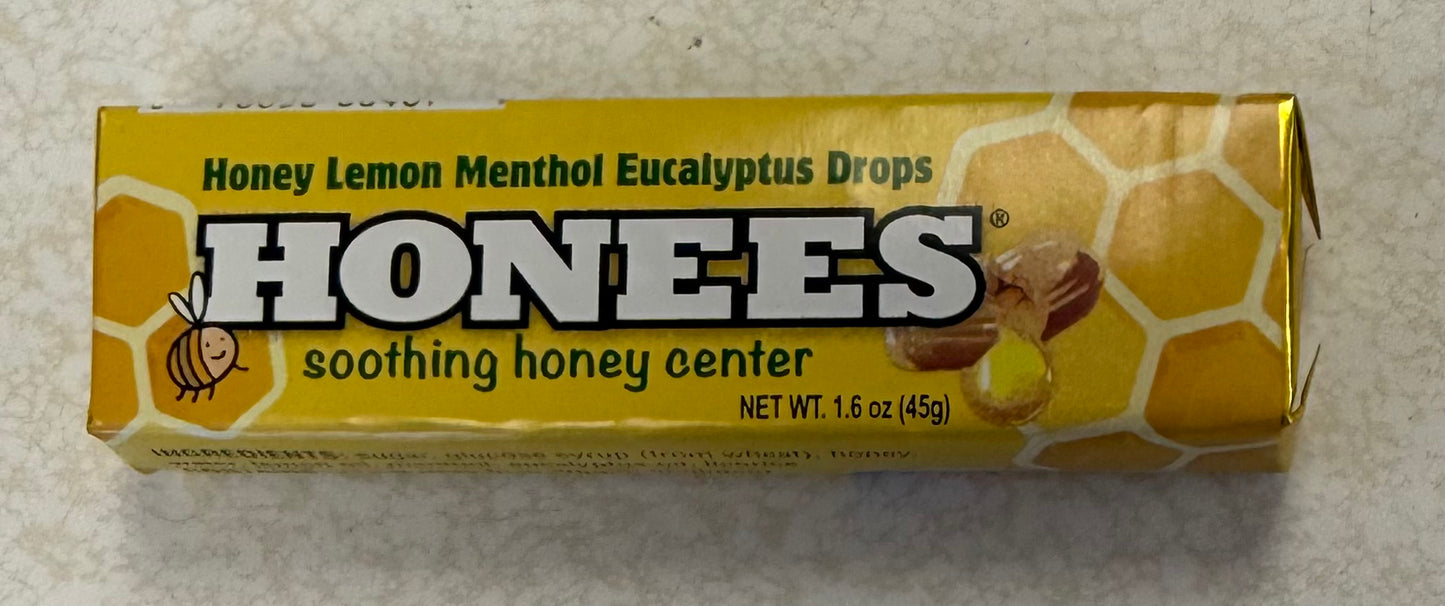 Honees honey lemon menthol eucalyptus drops
