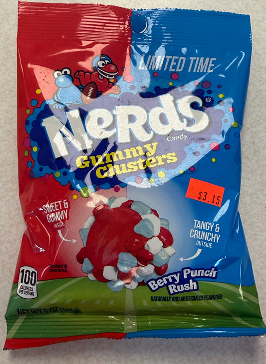 Nerds gummy clusters berry punch rush 5oz bag