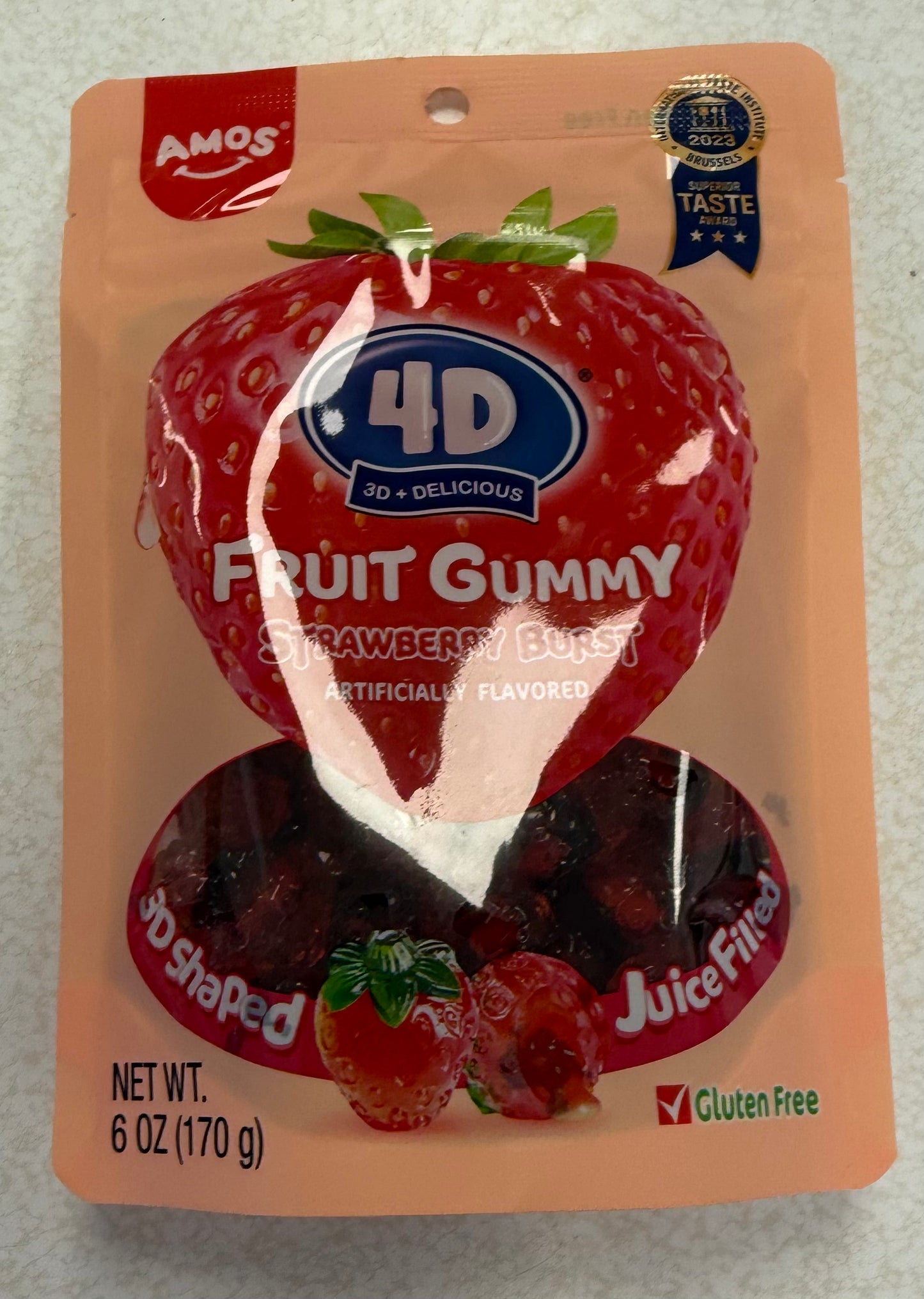 4D fruit gummy strawberry burst