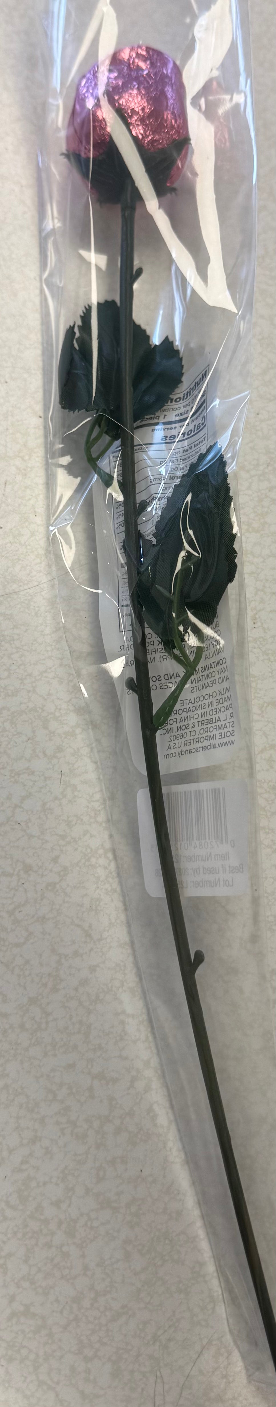 Milk chocolate pink rose