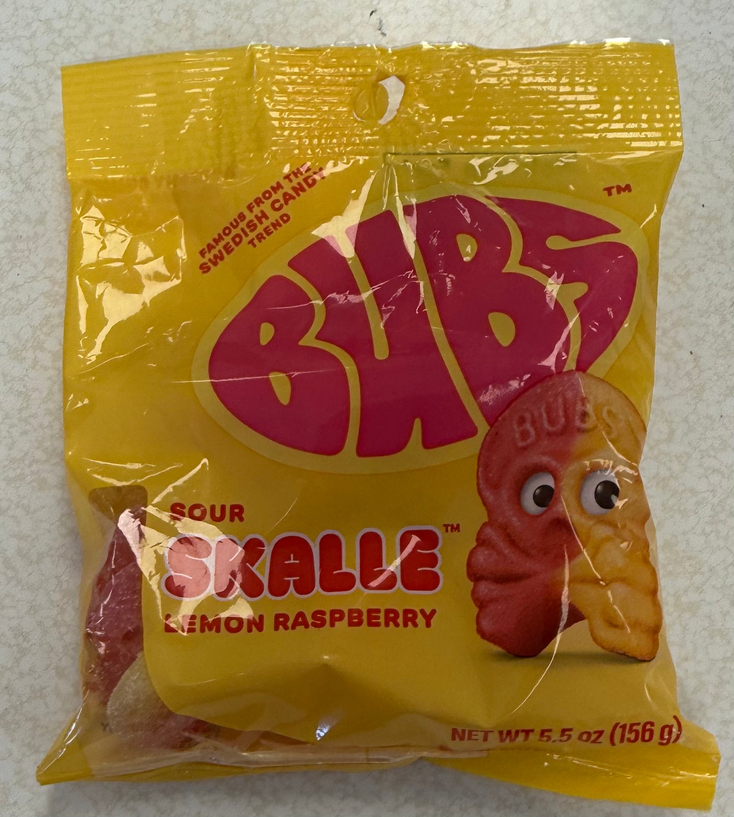 Bubs sour skalle lemon raspberry