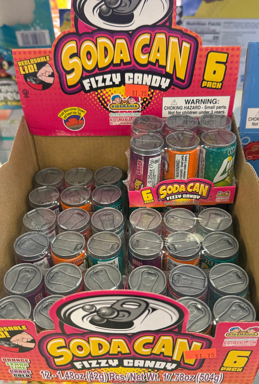 Soda can fizzy candy