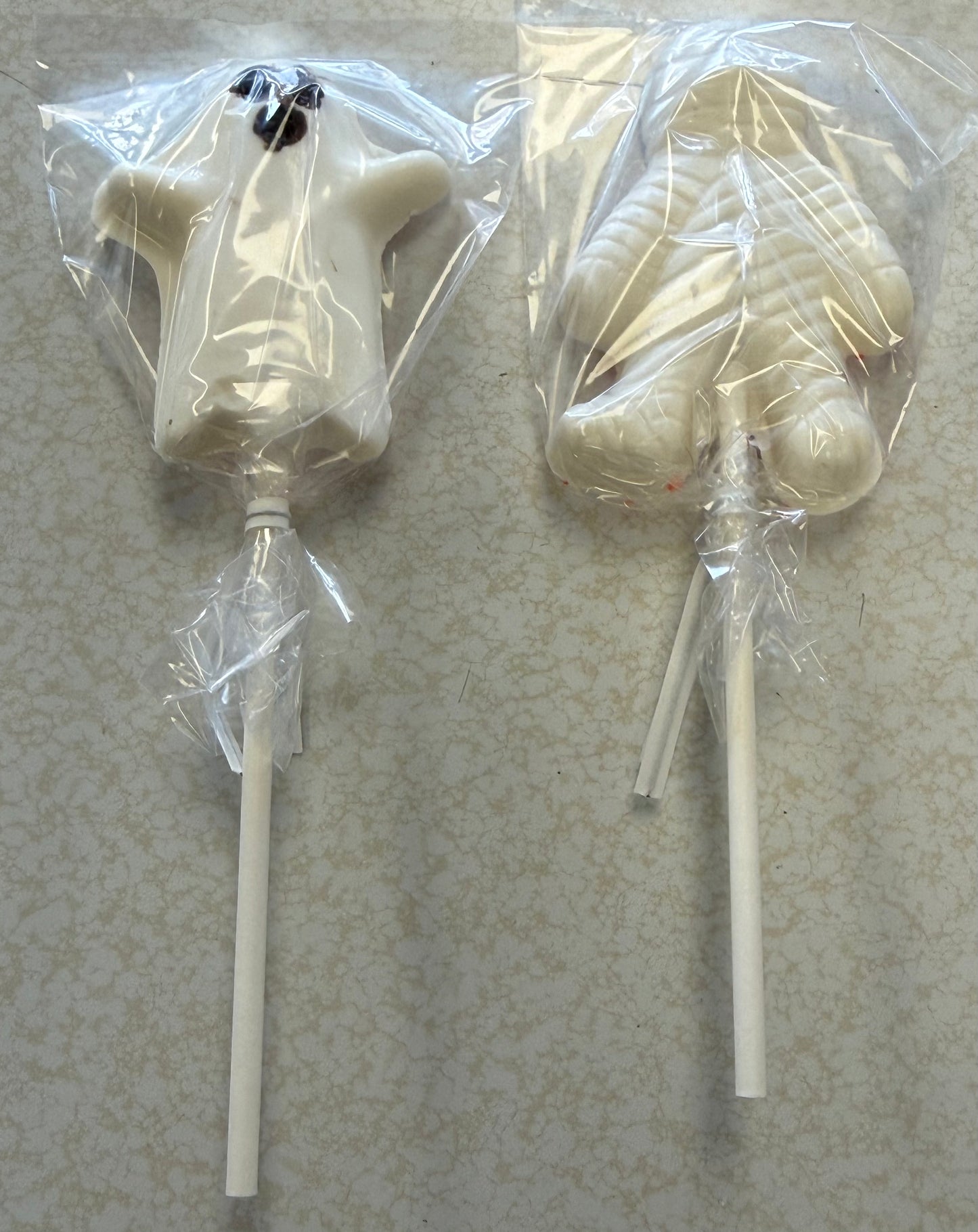 Halloween white chocolate mummies and ghosts lollipop